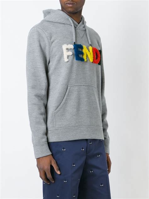 fendi logo hood mens|Fendi Sweatshirts for Men .